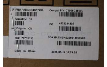 Lenovo 5CB1S57499 LCD Cover, 83JE, W/Antenna, T26, 5M Camera, WW