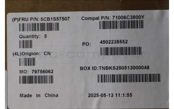 Lenovo 5CB1S57507 C-Cover with keyboard, Russian, White Backlight, US