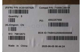 Lenovo 5CB1S57529 C-Cover with keyboard, French Arabic, White Backlight, UK