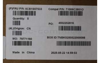 Lenovo 5CB1S57533 C-Cover with keyboard, Greek, RGB Backlight, US