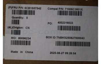 Lenovo 5CB1S57542 C-Cover with keyboard, Italian, RGB Backlight, UK