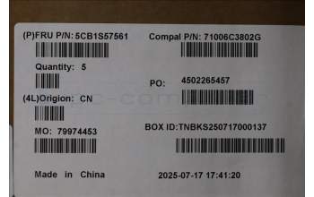 Lenovo 5CB1S57561 C-Cover with keyboard, Ukraine, RGB Backlight, US