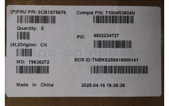 Lenovo 5CB1S75676 C-Cover with keyboard, US English Euro, Seashell, Non-Puresight Logo, US