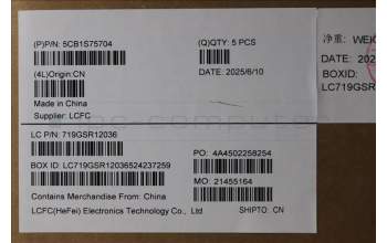 Lenovo 5CB1S75704 C-Cover with keyboard, Arabic, Eclipse Black, RGB Backlight, Anodizing Sandblasting, US