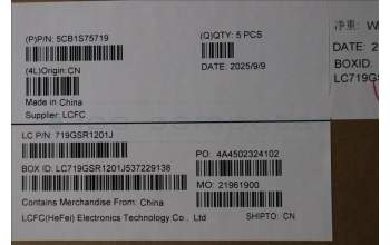 Lenovo 5CB1S75719 C-Cover with keyboard, Italian, Eclipse Black, RGB Backlight, Anodizing Sandblasting, UK