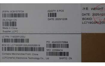 Lenovo 5CB1S75724 C-Cover with keyboard, Portuguese, Eclipse Black, RGB Backlight, Anodizing Sandblasting, UK