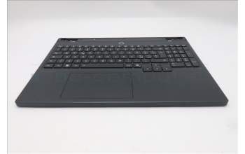 Lenovo 5CB1S76603 C-Cover with keyboard, Italian, Eclipse Black, White Backlight, Anodizing Sandblasting, UK
