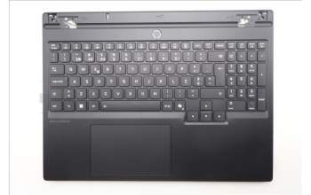 Lenovo 5CB1S76608 C-Cover with keyboard, Portuguese, Eclipse Black, White Backlight, Anodizing Sandblasting, UK