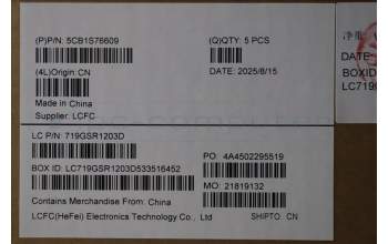 Lenovo 5CB1S76609 C-Cover with keyboard, Russian, Eclipse Black, White Backlight, Anodizing Sandblasting, US