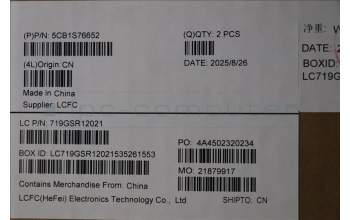 Lenovo 5CB1S76652 C-Cover with keyboard, Czech Slovakian, Eclipse Black, White Backlight, Painting, UK