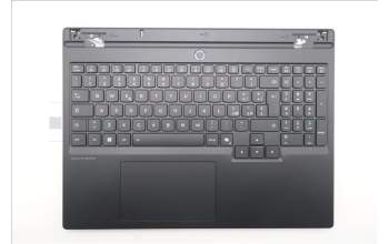 Lenovo 5CB1S76663 C-Cover with keyboard, Italian, Eclipse Black, White Backlight, Painting, UK