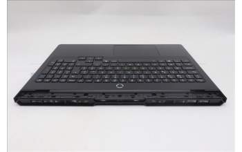 Lenovo 5CB1S76679 C-Cover with keyboard, Belgian, Eclipse Black, White Backlight, UK