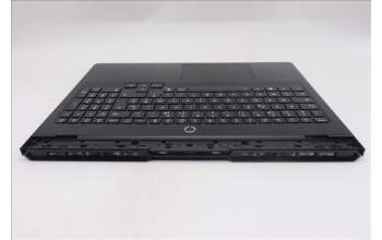Lenovo 5CB1S76687 C-Cover with keyboard, French, Eclipse Black, White Backlight, US