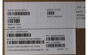 Lenovo 5CB1S76716 COVER Upper Case ASM_UKE L 83F3EB BL RGB
