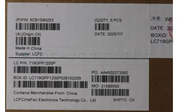 Lenovo 5CB1S80253 C-Cover with keyboard, Switzerland, Eclipse Black, RGB Backlight, UK