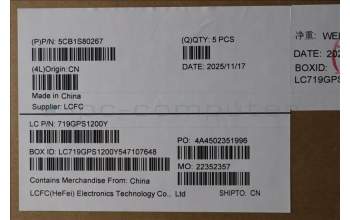 Lenovo 5CB1S80267 C-Cover with keyboard, French, Black, US