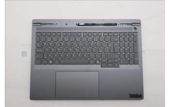 Lenovo 5CB1S82727 C-Cover with keyboard, Czech Slovakian, Luna Grey, Non-FingerPrint, UK