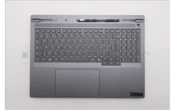 Lenovo 5CB1S82733 C-Cover with keyboard, French, Luna Grey, Non-FingerPrint, US