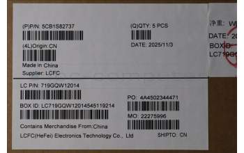 Lenovo 5CB1S82737 C-Cover with keyboard, Hungarian, Luna Grey, Non-FingerPrint, UK