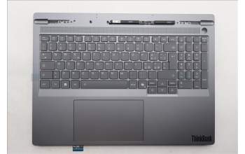 Lenovo 5CB1S82739 C-Cover with keyboard, Italian, Luna Grey, Non-FingerPrint, UK