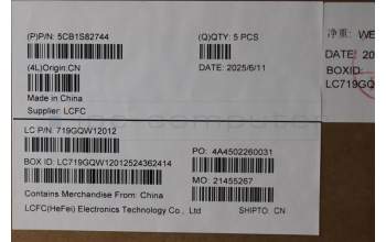 Lenovo 5CB1S82744 C-Cover with keyboard, Russian, Luna Grey, Non_FingerPrint