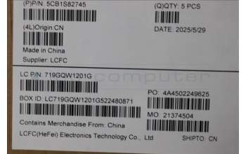 Lenovo 5CB1S82745 C-Cover with keyboard, UK English, Luna Grey, Non_FingerPrint