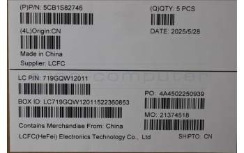 Lenovo 5CB1S82746 C-Cover with keyboard, Spanish, Luna Grey, Non-FingerPrint, UK