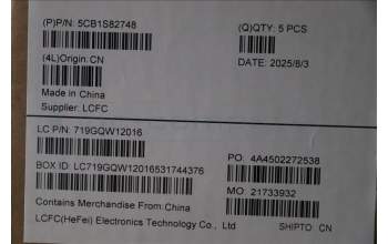 Lenovo 5CB1S82748 C-Cover with keyboard, Slovenian, Luna Grey, Non-FingerPrint, UK