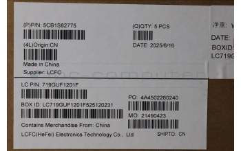 Lenovo 5CB1S82775 C-Cover with keyboard, US English Euro, Eclipse Black, RGB Backlight, Anodizing Sandblasting, US