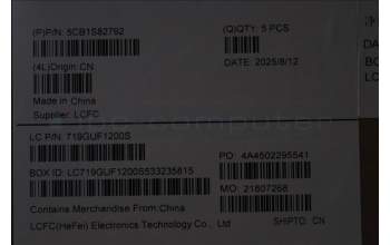 Lenovo 5CB1S82792 C-Cover with keyboard, Spanish, Eclipse Black, RGB Backlight, Anodizing Sandblasting, UK