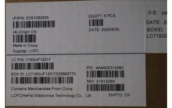 Lenovo 5CB1S82835 C-Cover with keyboard, US English Euro, Eclipse Black, Anodizing Sandblasting, US