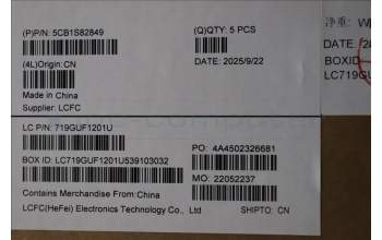 Lenovo 5CB1S82849 C-Cover with keyboard, Portuguese, Eclipse Black, Anodizing Sandblasting, UK