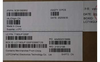 Lenovo 5CB1S82852 C-Cover with keyboard, Spanish, Eclipse Black, Anodizing Sandblasting, UK