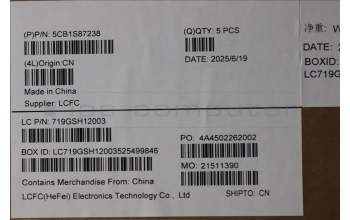 Lenovo 5CB1S87238 C-Cover with keyboard, US English Euro, Eclipse Black, White Backlight, US