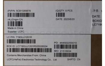 Lenovo 5CB1S89878 C-Cover with keyboard, US English Euro, Eclipse Black, RGB Backlight, Anodizing Sandblasting, US