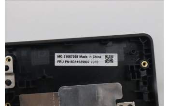 Lenovo 5CB1S89907 C-Cover with keyboard, English, Eclipse Black, White Backlight, Anodizing Sandblasting, US