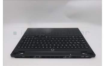 Lenovo 5CB1S89912 C-Cover with keyboard, German, Eclipse Black, White Backlight, Anodizing Sandblasting, UK
