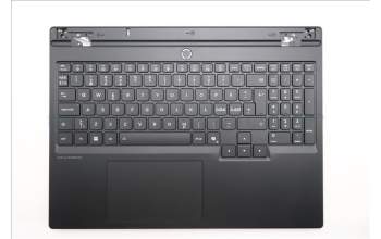 Lenovo 5CB1S89921 C-Cover with keyboard, Nordic, Eclipse Black, White Backlight, Anodizing Sandblasting, UK