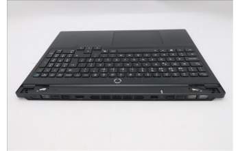 Lenovo 5CB1S89922 C-Cover with keyboard, Portuguese, Eclipse Black, White Backlight, Anodizing Sandblasting, UK