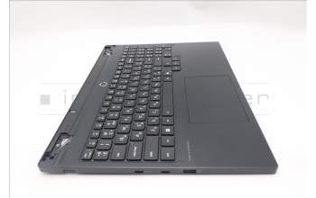 Lenovo 5CB1S89931 C-Cover with keyboard, Ukraine, Eclipse Black, White Backlight, Anodizing Sandblasting, US