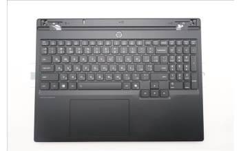 Lenovo 5CB1S89931 C-Cover with keyboard, Ukraine, Eclipse Black, White Backlight, Anodizing Sandblasting, US
