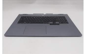 Lenovo 5CB1S90380 C-Cover with keyboard, US English Euro, Luna Grey, White Backlight