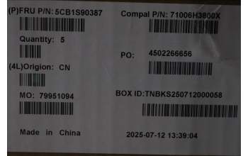 Lenovo 5CB1S90387 COVER Upper Case ASM_UKE C 83JH BLWH