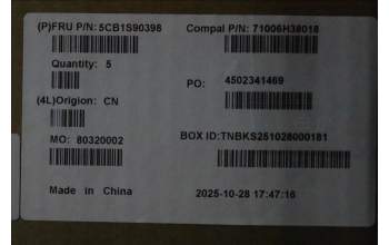 Lenovo 5CB1S90398 C-Cover with keyboard, Hungarian, Luna Grey, White Backlight, UK