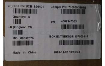 Lenovo 5CB1S90401 C-Cover with keyboard, Slovenian, Luna Grey, White Backlight, UK