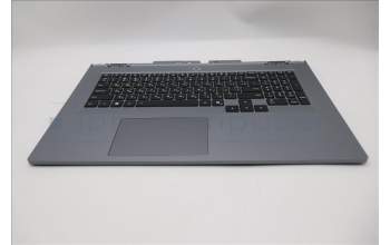 Lenovo 5CB1S90407 C-Cover with keyboard, Ukraine, Luna Grey, White Backlight, US