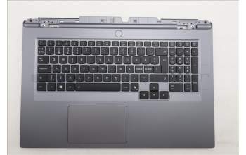 Lenovo 5CB1S90424 C-Cover with keyboard, Nordic, Luna Grey, RGB Backlight, UK