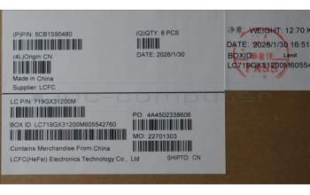 Lenovo 5CB1S90480 COVER HUD W/KB_GER L 21TR LG