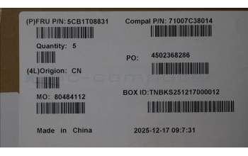 Lenovo 5CB1T08831 C-Cover with keyboard, Portuguese, Non-Backlight, UK