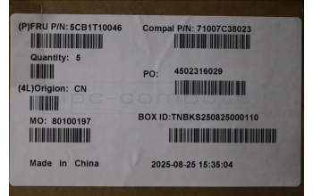 Lenovo 5CB1T10046 C-Cover with keyboard, German, White Backlight, UK